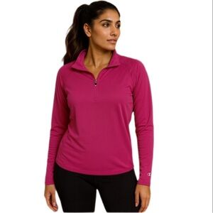 Champion Fuchsia 1/4 Zip Lightweight Pullover – Women’s Medium